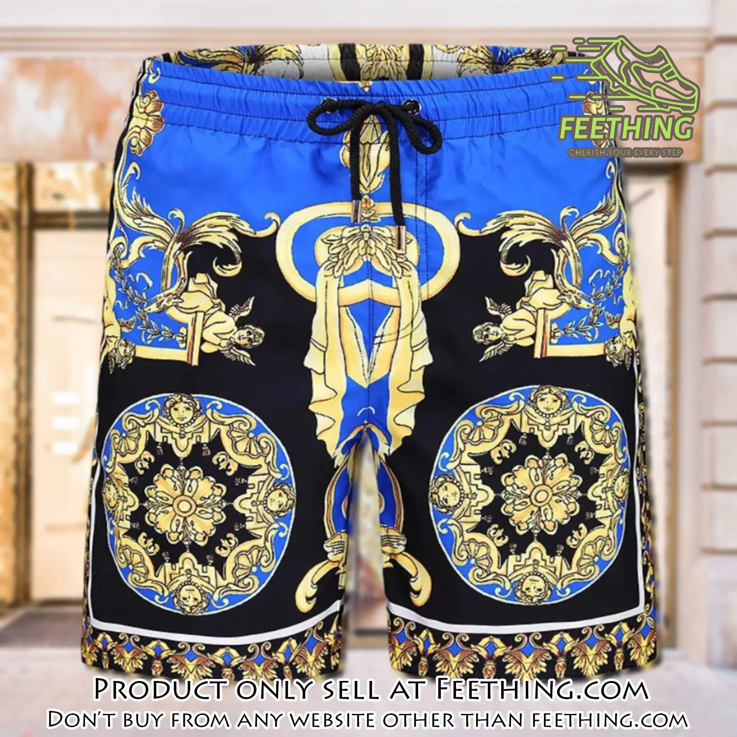 Versace new 3d luxury brand all over print shorts pants for men ft4529531